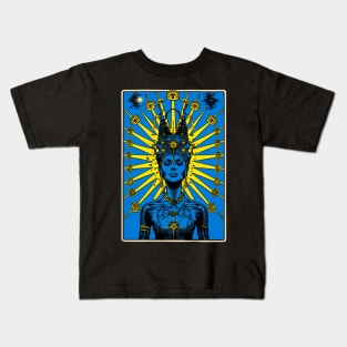 Goddess Kali Vintage Tarot Card Art - Divine Feminine Energy Kids T-Shirt